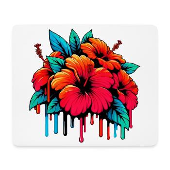 Hibiscus Flowers - Mouse Pad (horizontal) - white - Front