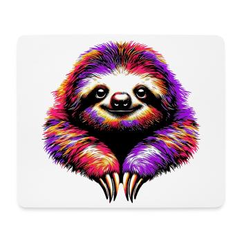 Faultier - Mousepad (Querformat) - Weiß - Vorne