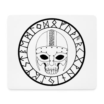 Viking Skull (Black) - Mouse Pad (horizontal) - white - Front