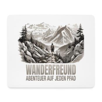Abenteuer auf jeden Pfad - Mousepad (Querformat) - Weiß - Vorne