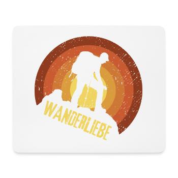 Wanderliebe - Mousepad (Querformat) - Weiß - Vorne