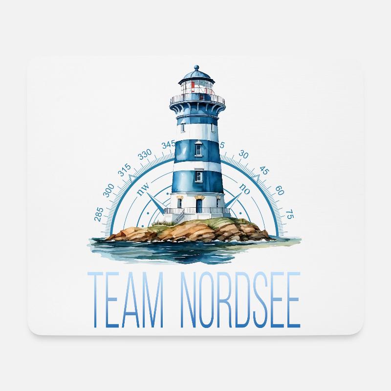 Team Nordsee - Mousepad (Querformat) - Weiß