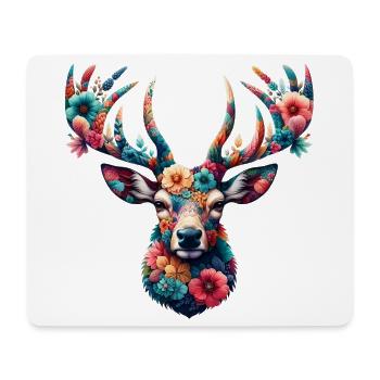 Hirsch - Mousepad (Querformat) - Weiß - Vorne