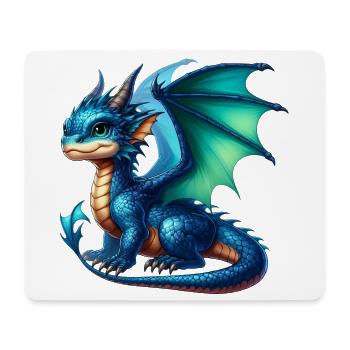 Drache - Mousepad (Querformat) - Weiß - Vorne