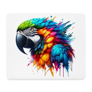 Papagei - Mousepad (Querformat) - Weiß - Vorne