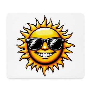 Soleil - Tapis de souris (format paysage) - blanc - Devant