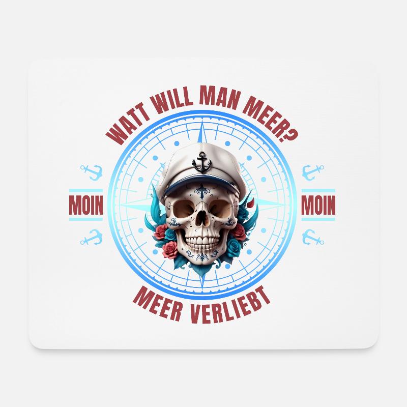 Watt will mann mehr - Meer verliebt - Mousepad (Querformat) - Weiß