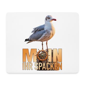 Moin ihr Spacken - Mousepad (Querformat) - Weiß - Vorne