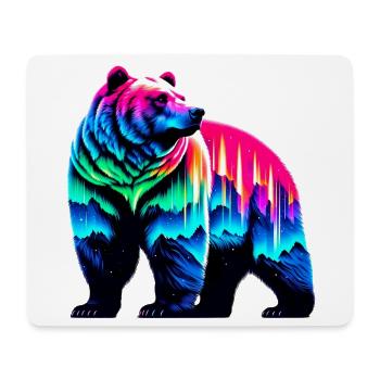 Ours - Tapis de souris (format paysage) - blanc - Devant