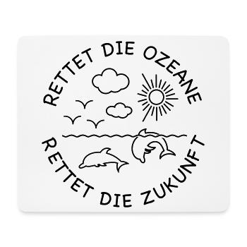 Dauphin - Tapis de souris (format paysage) - blanc - Devant
