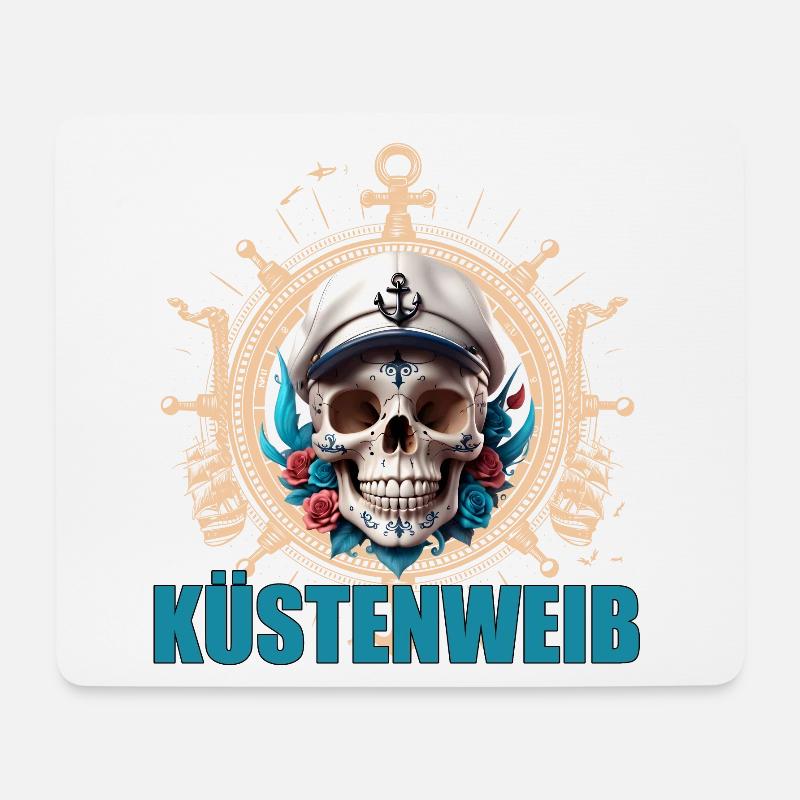 Küstenweib - Mousepad (Querformat) - Weiß