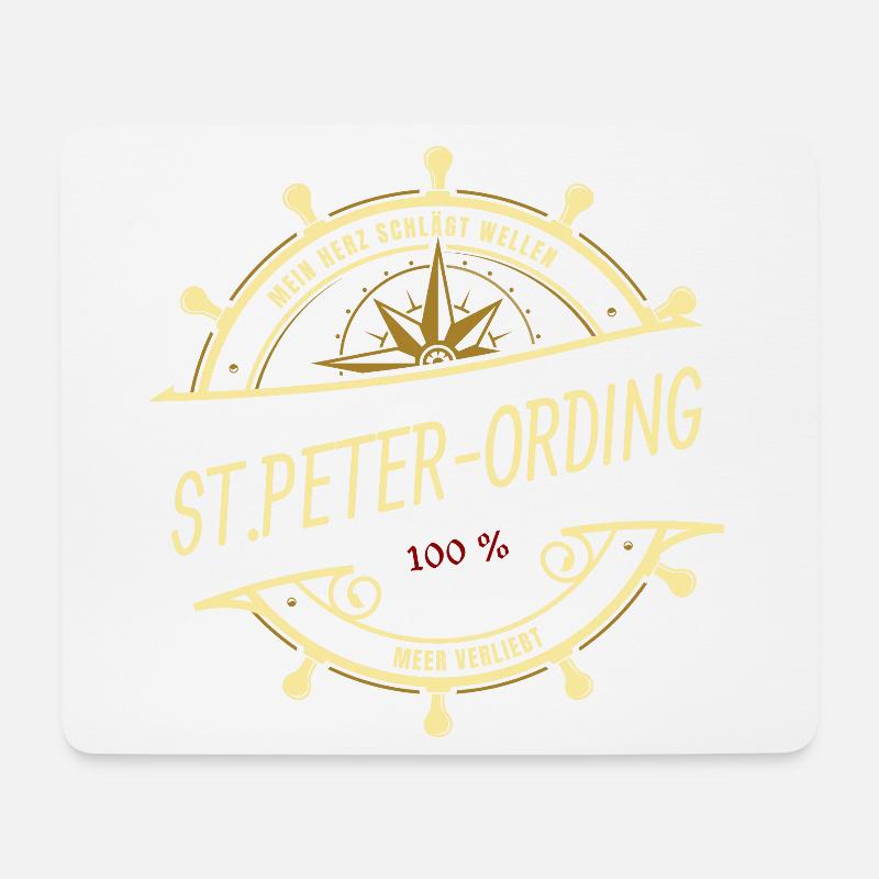 Mein Herz schlägt Wellen - St. Peter-Ording - Mousepad (Querformat) - Weiß