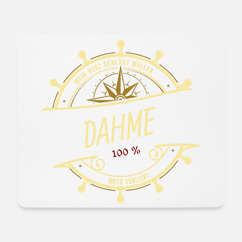 Mein Herz schlägt Wellen - Dahme - Mousepad (Querformat) - Weiß