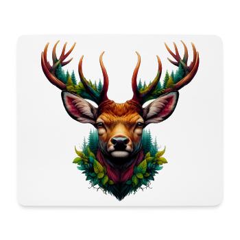 Hirsch - Mousepad (Querformat) - Weiß - Vorne