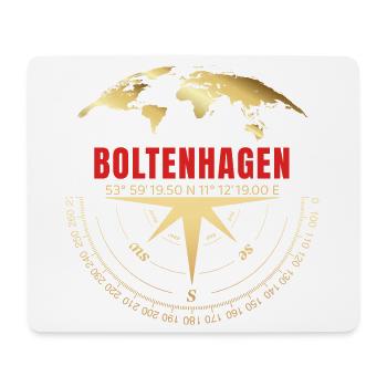 Koordinaten Boltenhagen - Mousepad (Querformat) - Weiß - Vorne