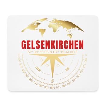 Koordinaten Gelsenkirchen - Mousepad (Querformat) - Weiß - Vorne