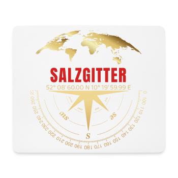 Koordinaten Salzgitter - Mousepad (Querformat) - Weiß - Vorne