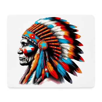 American Indian American - Mouse Pad (horizontal) - white - Front