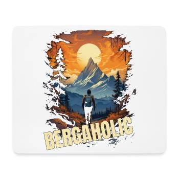 Bergaholic - Mousepad (Querformat) - Weiß - Vorne