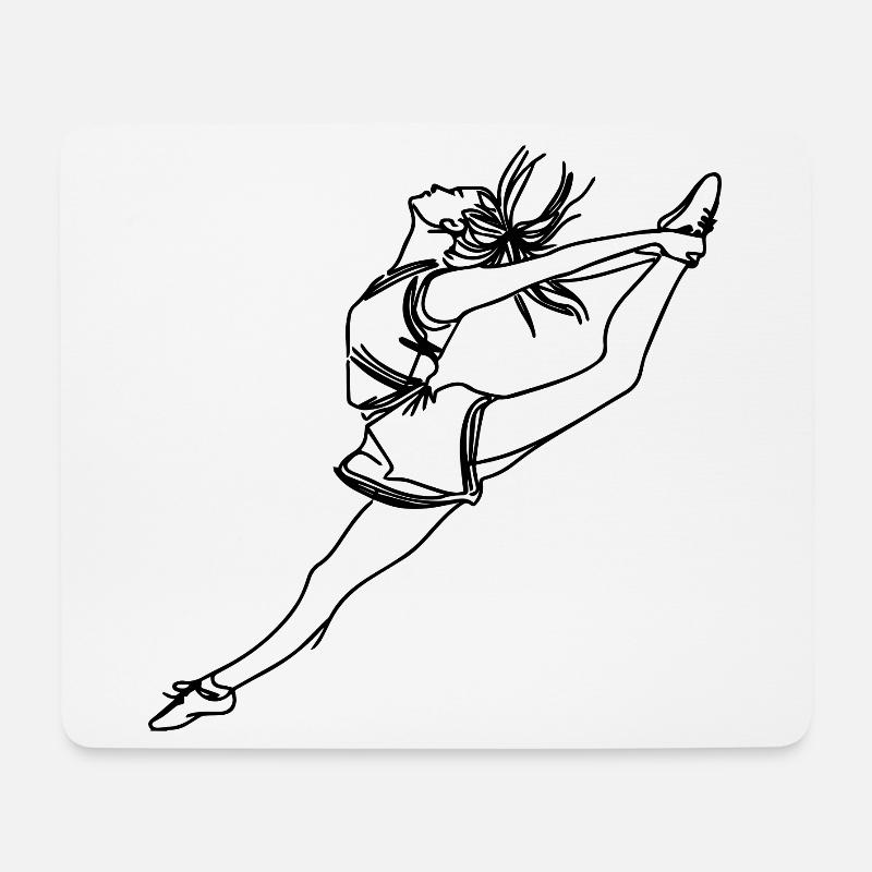 Cheerleaderin Zeichnung - Mousepad (Querformat) - Weiß