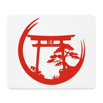 Red Japanese vibe - Mouse Pad (horizontal) - white - Front