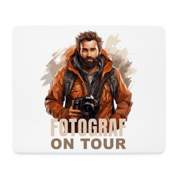 Fotograf on Tour - Mousepad (Querformat) - Weiß - Vorne