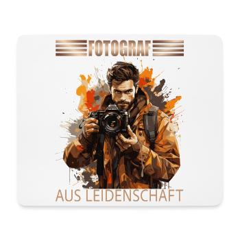 Fotograf aus Leidenschaft - Mousepad (Querformat) - Weiß - Vorne
