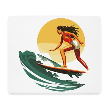 Surfeur - Tapis de souris (format paysage) - blanc - Devant