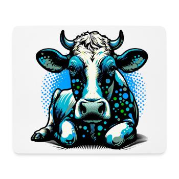 Vache - Tapis de souris (format paysage) - blanc - Devant