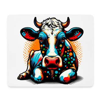 Vache - Tapis de souris (format paysage) - blanc - Devant