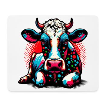 Vache - Tapis de souris (format paysage) - blanc - Devant