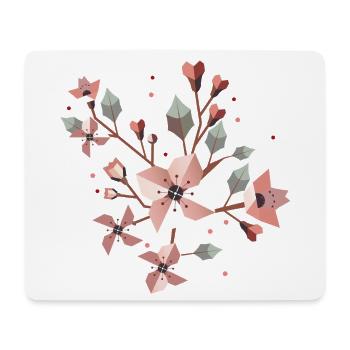 Branche de fleur de cerisier élégante - Splendeur printanière délicate - Tapis de souris (format paysage) - blanc - Devant