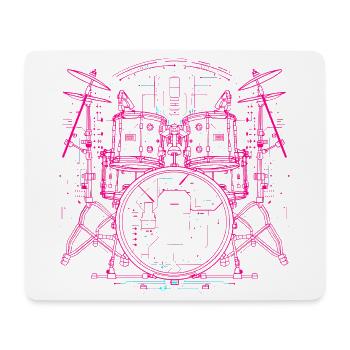 Trapset Line Art - Mousepad (Querformat) - Weiß - Vorne
