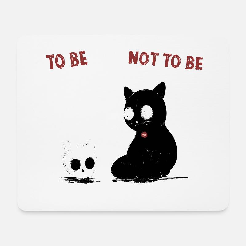 Schroedinger's Poetic Cat - Mousepad (Querformat) - Weiß