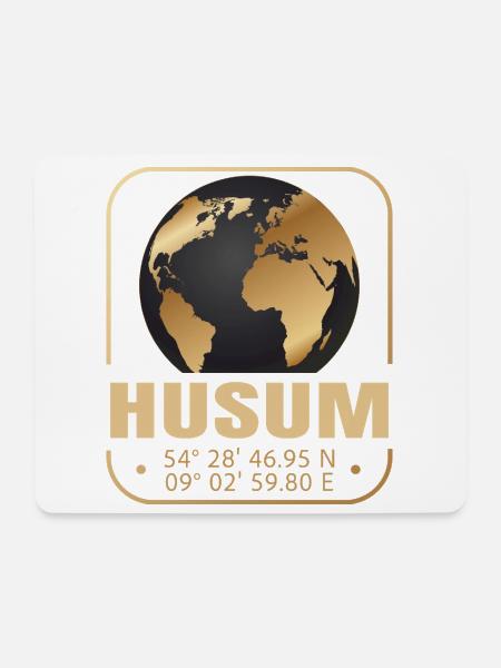 Husum - Mousepad (Querformat) - Weiß