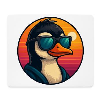 Cooler Pinguin Sonnenbrille Sommer Cartoon - Mousepad (Querformat) - Weiß - Vorne