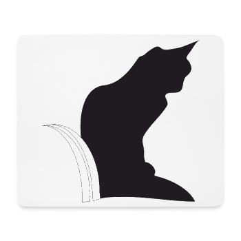 Nemo, schwarze Katz im Keller - Mousepad (Querformat) - Weiß - Vorne