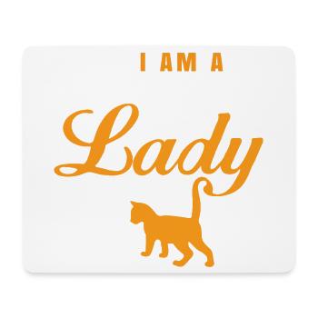 I Am a Cat Lady – Katzen Design | Lustig & Retro - Mousepad (Querformat) - Weiß - Vorne