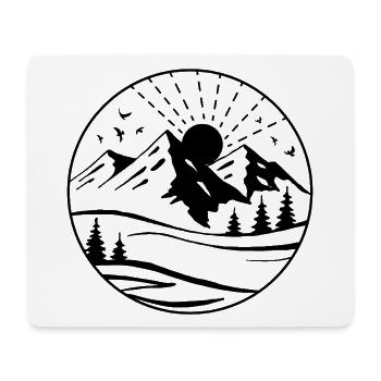 Gebirge - Mousepad (Querformat) - Weiß - Vorne