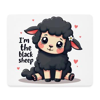 I'm the Black Sheep – und stolz drauf! - Mousepad (Querformat) - Weiß - Vorne