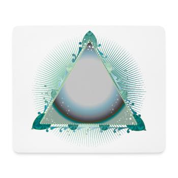 Mystical Triangle Frame in Turquoise with Ornaments - Mouse Pad (horizontal) - white - Front