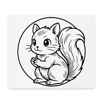 Eichhörnchen - Mousepad (Querformat) - Weiß - Vorne