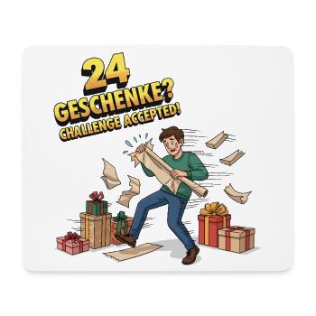 24 gifts? Challenge Accepted ! - Mouse Pad (horizontal) - white - Front