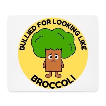 Lustiges Brokkoli Comic Bullying Baum Mobbing  - Mousepad (Querformat) - Weiß - Vorne