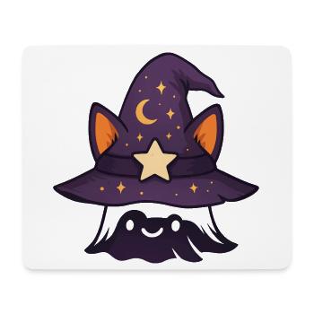 Mystische Katzenzauberung - Mousepad (Querformat) - Weiß - Vorne
