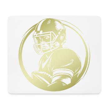 Silhouette de football américain - Tapis de souris (format paysage) - blanc - Devant