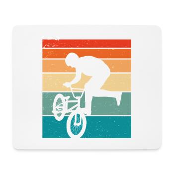 Bmx Retro Bmx Fahrrad - Mousepad (Querformat) - Weiß - Vorne