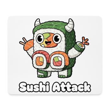 Sushi Attack Monster - Mouse Pad (horizontal) - white - Front