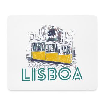 Illustration Lissabon Standseilbahn von Bica - Mousepad (Querformat) - Weiß - Vorne