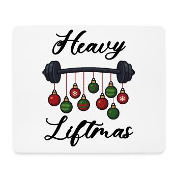 Heavy liftmas - Frohe Weihnachten - Mousepad (Querformat) - Weiß - Vorne
